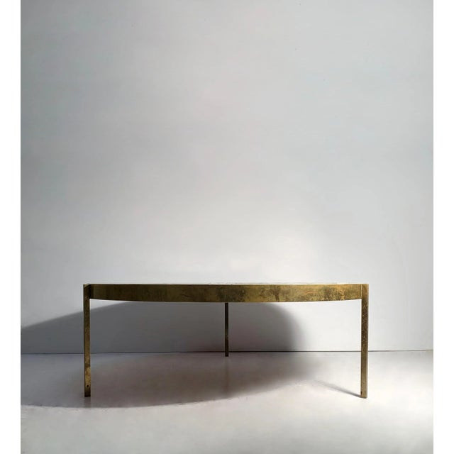Vintage Large Mosaic Tile and Solid Brass Coffee Table by Mosaic House For Sale - Image 4 of 8