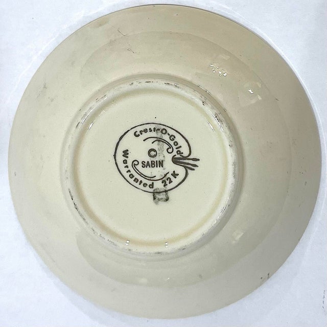 Mid 20th Century 22 Carat Crest-O-Gold Sauce Bowls by Sabin - Set of 7 For Sale - Image 11 of 11