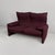 Italian modern burgundy fabric sofa Maralunga by Vico Magistretti for Cassina, 1970s Two-seater sofa model Maralunga in...