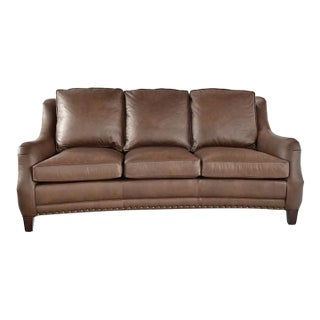 Hancock & Moore Brown Leather 'Redford' Sofa - Recently Made in North Carolina For Sale