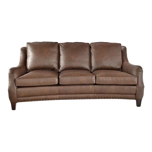 Hancock & Moore Brown Leather 'Redford' Sofa - Recently Made in North Carolina For Sale