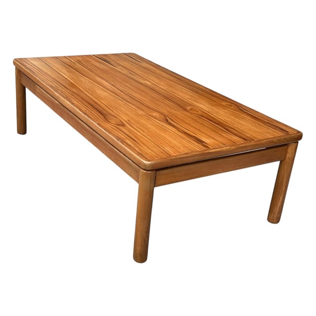 Vintage Danish Modern Solid Wood Coffee Table For Sale - Image 10 of 12