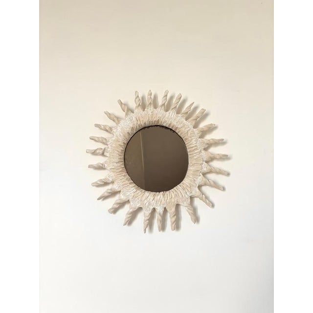 Contemporary Sole Handmade Ceramic Mirror II by Renzo Maar For Sale - Image 3 of 11