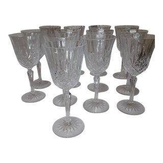 1982 Waterford Irish Cut Crystal Water Goblets- Set of 12 For Sale