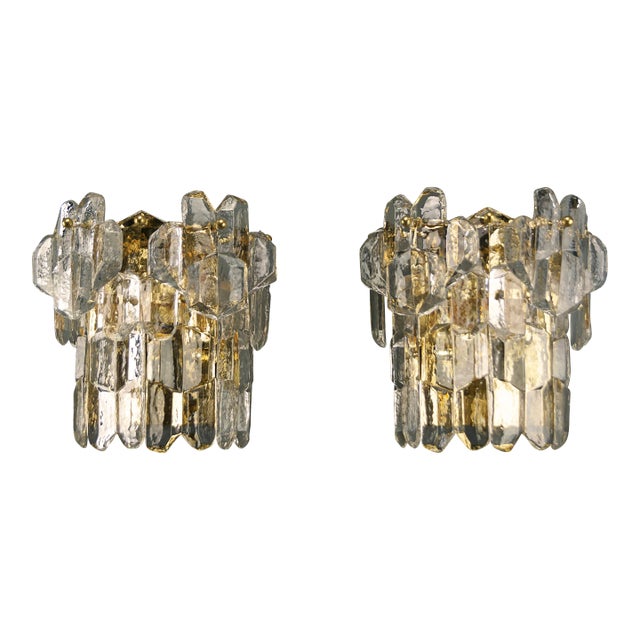 Vintage Model Palazzo Wall Lights by J.T. Kalmar for Kalmar, 1970s, Set of 2 For Sale