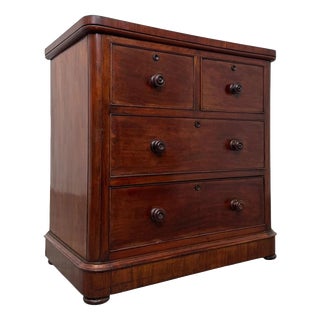 19th Century Victorian English Drawer Chest in Mahogany For Sale