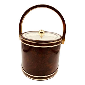Vintage Georges Briard "Wood Grain" Pattern Ice Bucket