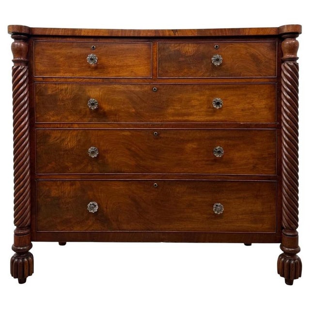 Antique Early 19th Century English Regency Mahogany Chest of Drawers For Sale - Image 12 of 12