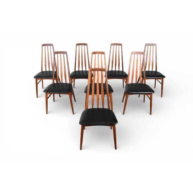 Mid 20th Century Set of Eight Nils Koefoed "Eva" Highback Dining Chairs in Teak For Sale In San Francisco - Image 6 of 13