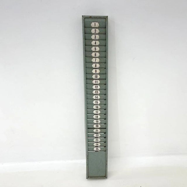 Vintage Czechoslovakian Industrial Time Card Rack, 1950s Chairish