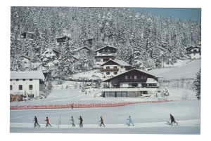 Slim Aarons, Skiing in Seefeld, 1985, C-Print Photograph