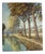 L. Basteleus, River Landscape Lined with Poplar Trees, Oil on Canvas For Sale