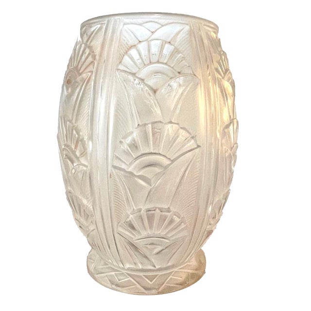 Large Art Deco Bulbous Vase For Sale