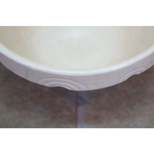 Robinson Ransbottom Pottery Co. Mid 20th Century Robinson Ransbottom Roseville Ohio 305 Geometric Mixing Bowl Red For Sale - Image 4 of 14