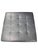 Arhaus Camden Collection Butler Leather Ottoman in Slate Showroom Sample For Sale In Indianapolis - Image 6 of 11