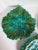 Vintage Portuguese Majolica Turquoise Leaf Plate For Sale - Image 9 of 11