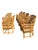 Tan Vintage Brighton Pavilion Attributed Bamboo Wicker Rattan Seating Chinoiserie Style- Set of 6 For Sale - Image 8 of 10