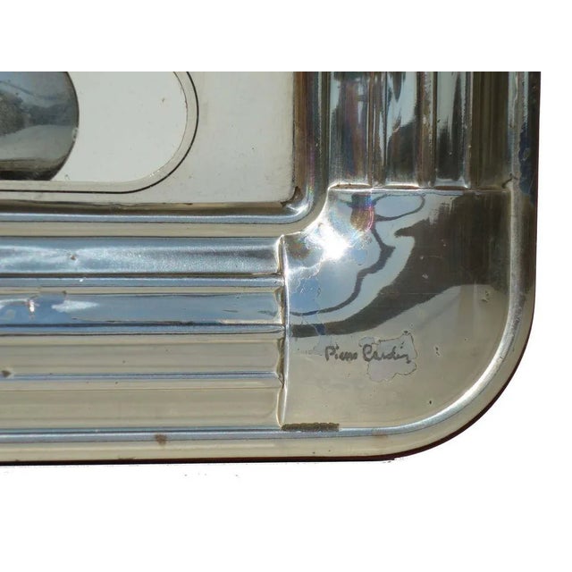 Silver Table Clock by Pierre Cardin, 1990s For Sale - Image 4 of 6