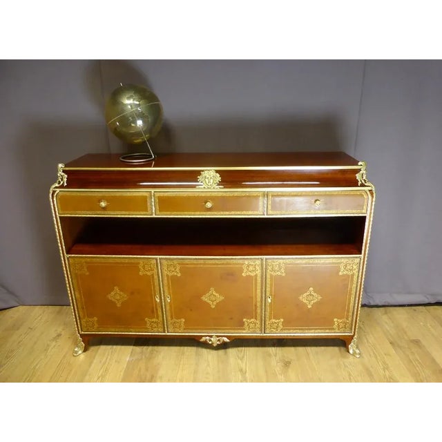 Louis XV Style French Mahogany Sideboard from Chaleyssin, 1950s For Sale - Image 4 of 13