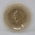 Rene Lalique clear and frosted glass, 'Une Figurine et Fleurs' plate. Sepia-stained details. This pattern features a naked...