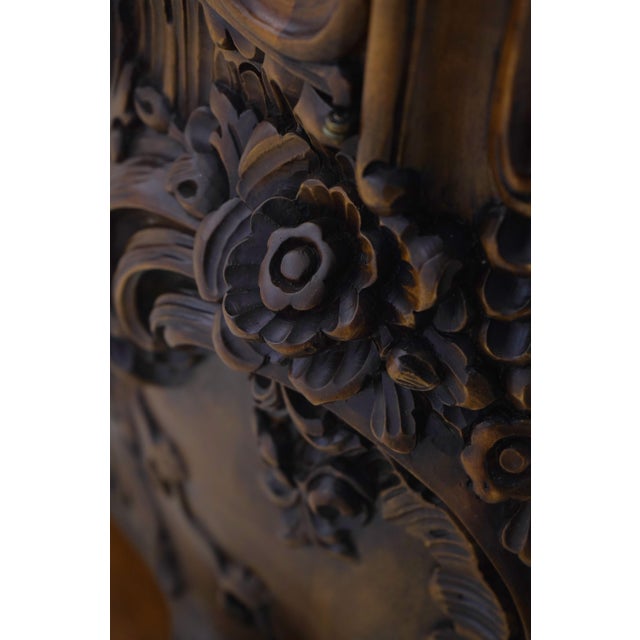 Wood Franz Hermle Rococo Style Carved Grandfather Clock For Sale - Image 7 of 18