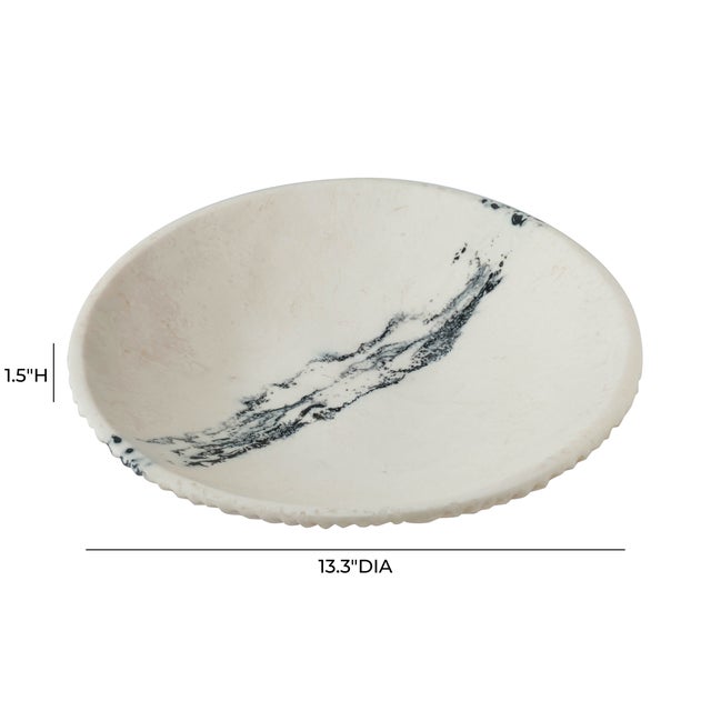 2020s Ikani Black & White Resin Serving Plate For Sale - Image 5 of 5