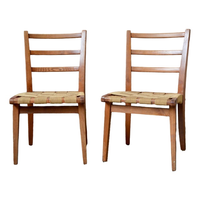 Vintage Oak Dining Chairs, Set of 2 Chairish