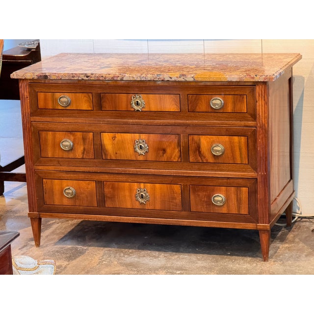 French 19th Century Directoire Inlaid Commode For Sale - Image 3 of 13