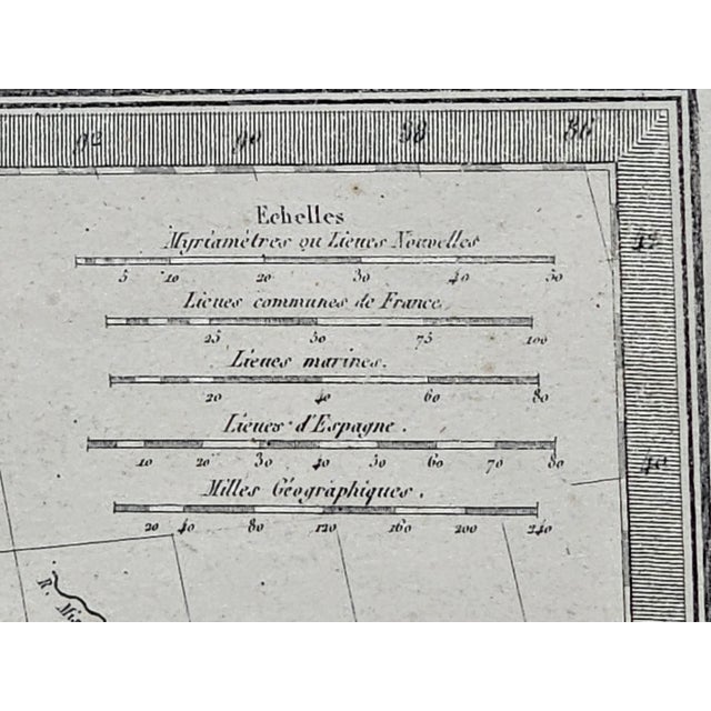 Early 18th Century Antique 1825 Brué Map of Mexico & California — Framed French Engraving, 27.5" × 21.5" For Sale - Image 5 of 17