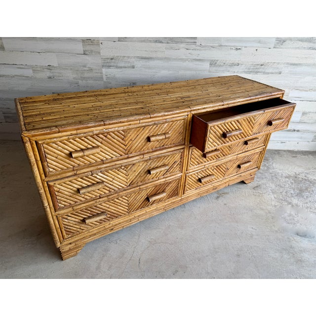 Tan Organic Modern Bamboo Dresser For Sale - Image 8 of 14