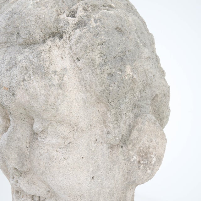 Traditional 20th Century Belgian Concrete Bust For Sale - Image 3 of 18