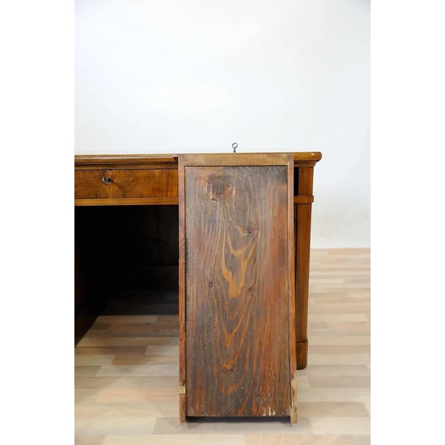 Vintage Blond Walnut Desk For Sale - Image 15 of 16