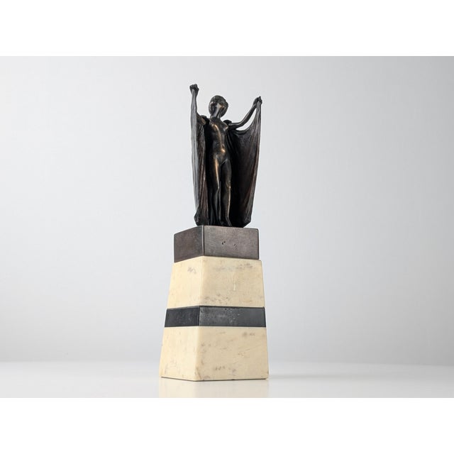 Carl Kauba, Articulated Sculpture of a Woman, 1900s, Bronze on Marble Base For Sale - Image 12 of 15