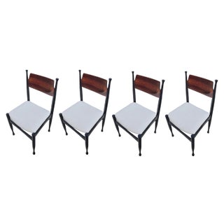 Mid-Century Dining Chairs in style of Paolo Buffa, Former Yugoslavia, 1960s, Set of 4 For Sale