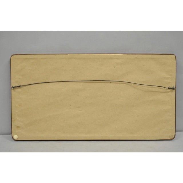 Yellow Vintage Persian Miniature Framed Hand Painted 3 Part Village Scene on Bone For Sale - Image 8 of 9