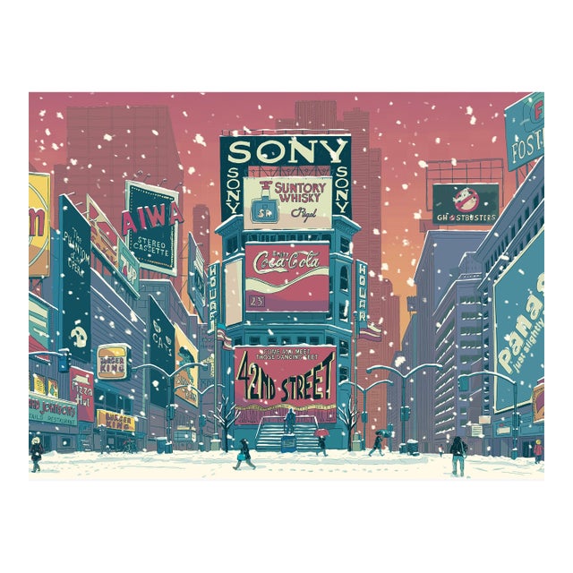 Times Square Limited Edition Print on Entrada Rag by Marz Junior For Sale
