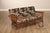 High Quality Antique 'Presidents' Split Reed Rattan Sofa with Botanical Cushions. In the Style of Ypsilanti Reed Furniture...