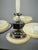 Vintage Art Deco Chrome and Champagne Glass Pendant Light, Czechoslovakia, 1930s For Sale - Image 3 of 11
