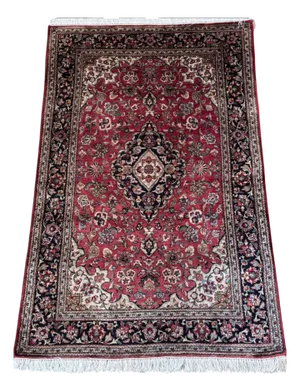 Vintage Ghom Silk Oriental Rug in 100% Silk, 1980s