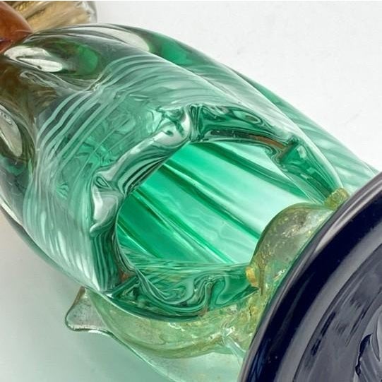 Murano Salviati Peasant Woman Wine Bearer Sculpture/Figurine With Gold Flecks and Gold Leaf (Vintage 1960s) For Sale - Image 16 of 18