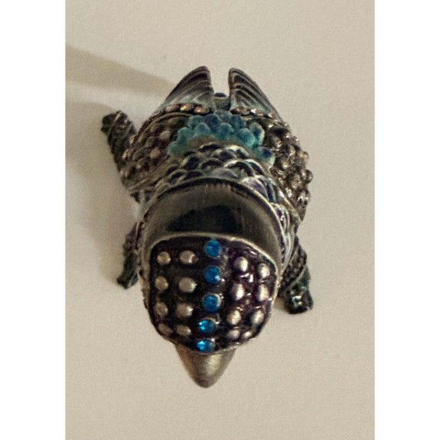 2000 - 2009 2006 Fitz and Floyd Guild Collection Jeweled Blue Hawk Figurine With Box For Sale - Image 5 of 13