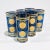 Vintage Culver Blue & 22k Gold Coin Highball Cocktail Glasses - Set of Six For Sale In Los Angeles - Image 6 of 6