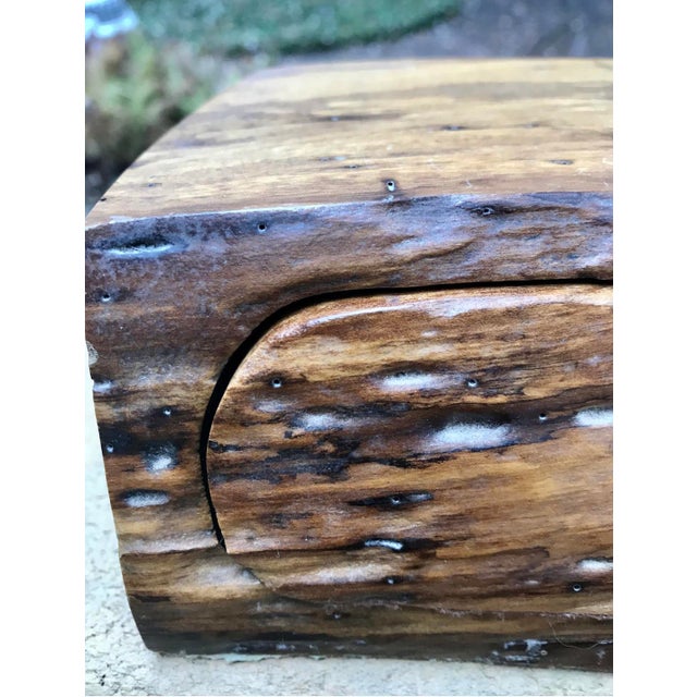 1970s Mid-Century Modern California Pepper Tree Box With Drawer For Sale - Image 5 of 8