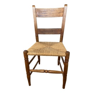 Mid 1800s Rush Seat Chair For Sale