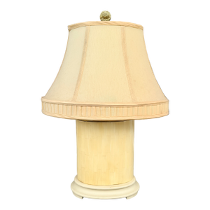 Tessellated Bone & Brass Oval Table Lamp