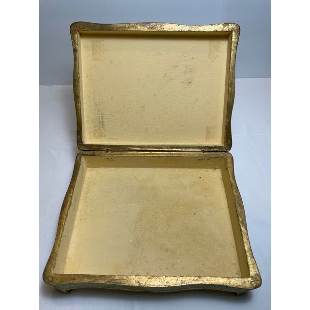 Grand Tour Vintage Florentine Footed Gilt Wood Box For Sale - Image 3 of 5