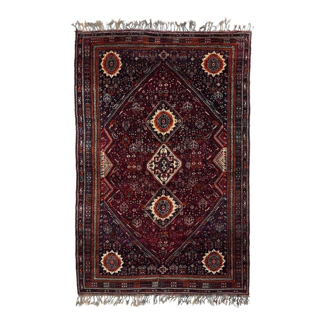 Vintage Shiraz Rug 7'0'' X 10'7'' For Sale