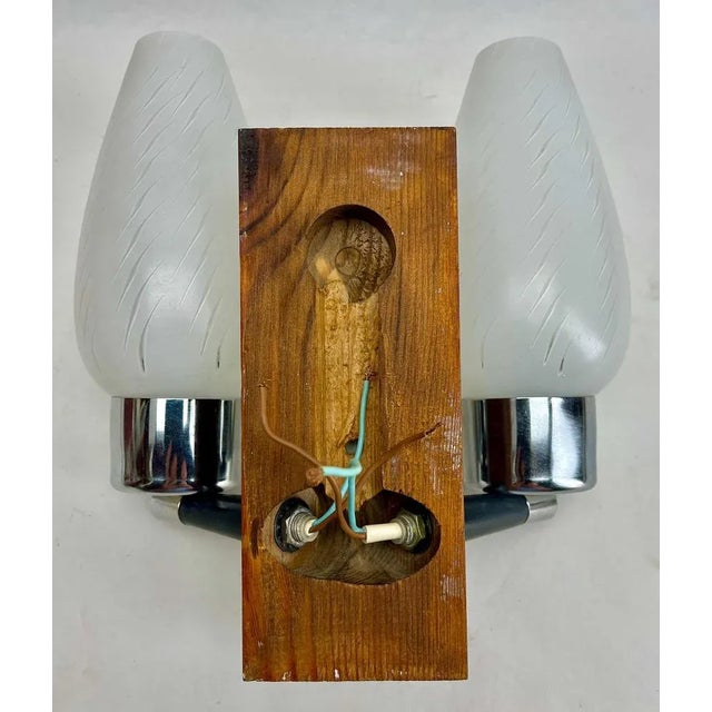 Glass Vintage Wall Mount Lamp by Egon Hillebrand for Hille, 1965, Set of 2 For Sale - Image 7 of 11