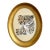 Original Hand-Painted Portrait Cheetah Painting in a Vintage Italian Oval Frame For Sale