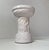 Baptismal Font Candleholder in White Glazed Terracotta by L. Hjorth, 1950s For Sale - Image 9 of 9